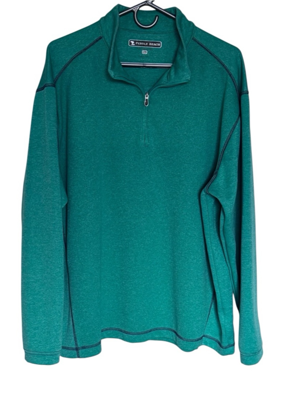 Pebble Beach Men's Green Half-Zip Performance Pullover XL